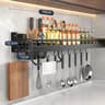 Wall Mounted Kitchen Shelf No Drill Metal Storage Rack Large Capacity Organizer 13