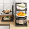 Adjustable Under Sink Storage Rack Stainless Steel Multi Layer Kitchen Organizer 4