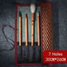 Chinese Style Bamboo Brush Holder Roll Up Case For Calligraphy Art Supplies 13