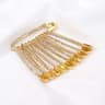 Gold Rhinestone Safety Pin Brooch For Sweaters And Shawls 8
