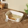 PureShield Semi Enclosed Cat Litter Box Large Capacity Cat Toilet 10