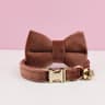 PawCharm Personalized Velvet Cat Collar With Name Plate And Bow Tie 7
