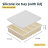 Silicone Freezer Tray With Lid Stackable Food Storage Container 6