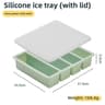 Silicone Freezer Tray With Lid Stackable Food Storage Container 7