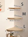 Scalloped Corner Floating Wall Shelf Wooden Storage And Display Ledge 6
