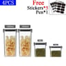 Airtight Food Storage Container Transparent Kitchen Storage Jar 25
