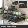 Carbon Steel Dish Drying Rack With Drain Board 10