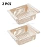 Retractable Refrigerator Drawer Organizer Pull Out Fridge Storage Box Set 8
