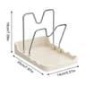 Double Layer Pot Lid Organizer Kitchen Storage Rack With Drip Tray 7