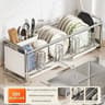 Narrow Dish Drying Rack With Drainboard For Kitchen Countertop 6