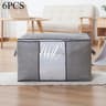 6 Pack Large Storage Bags With Zipper Foldable Clothes Storage Organizer 9