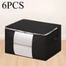 6 Pack Large Storage Bags With Zipper Foldable Clothes Storage Organizer 6