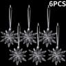 Clear Acrylic Snowflake Christmas Tree Ornaments 7