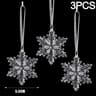 Clear Acrylic Snowflake Christmas Tree Ornaments 8