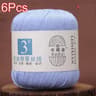 6 Piece Mercerized Cotton Lace Yarn Set For Knitting And Crochet 10