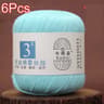 6 Piece Mercerized Cotton Lace Yarn Set For Knitting And Crochet 11