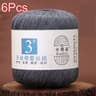 6 Piece Mercerized Cotton Lace Yarn Set For Knitting And Crochet 17