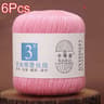 6 Piece Mercerized Cotton Lace Yarn Set For Knitting And Crochet 26