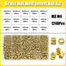 Knurled Brass Heat Set Insert Nut Kit 17