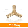 Three Way Brass Hose Barb Connector 10