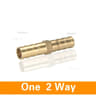 Three Way Brass Hose Barb Connector 8