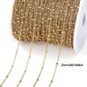 Gold Stainless Steel Beaded Jewelry Chain 10
