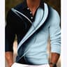 Mens Graphic Long Sleeve Polo Shirt Casual Statement Wear 3