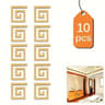 10 Piece Self Adhesive Mirror Stickers Decorative Tiles 7