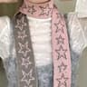 Vintage Star Knitted Skinny Scarf 9