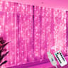 Waterproof Remote USB Curtain String Lights 8