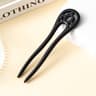 Floral U Shape Wooden Hair Fork 10