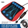 Universal USBPowered Car Seat Cooling Cushion Ventilated Summer Seat Pad With Fast Blowing Fans 7