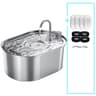 Smart Stainless Steel Cat Water Fountain  Automatic Pet Water Dispenser With Filtered Circulation F