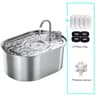 Smart Stainless Steel Cat Water Fountain  Automatic Pet Water Dispenser With Filtered Circulation F