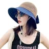 UV Protection Bucket Hat For Women Foldable Wide Brim Summer Sun Hat With Ponytail Hole 8