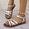 Womens Flat Sandals With Roman Straps And Non Slip Rubber Soles Comfortable Summer Sandals For Wome 11