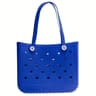 Womens EVA Waterproof Beach Tote Bag  Large Capacity Travel Shopping  Storage Handbag In Solid Colo 19