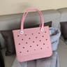 Womens EVA Waterproof Beach Tote Bag  Large Capacity Travel Shopping  Storage Handbag In Solid Colo 22
