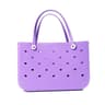 Womens EVA Waterproof Beach Tote Bag  Large Capacity Travel Shopping  Storage Handbag In Solid Colo 24