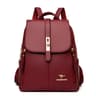 Womens Large Capacity Leather Backpack  Vintage Travel  School Rucksack 5
