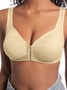 WireFree Front Closure Bra  WomenS Full Coverage Comfort Bra With Fixed Cups For Everyday Support 4