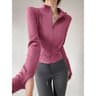 Womens Quick Dry Yoga Jacket  Long Sleeve Zipper Sports Coat For Running Fitness  Training S3XL 12
