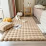 CloudBubbles Plush Faux Rabbit Fur Rug  Soft Bubble Carpet For Cozy Spaces 8