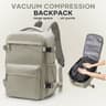 Mens Vacuum Compression Travel Backpack  Expandable 156inch Laptop Bag  Ryanair Cabin Size CarryOn 10