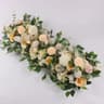 Luxury White Rose Artificial Flower Row  100cm Wedding Table Centerpiece  Event Backdrop Decoration 9