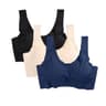 3PCS Womens Ice Silk Seamless Bras  Padded PushUp Bralette Tops For Summer Comfort  Sleep 6
