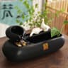 Ceramic Cat Water Fountain  Creative Desktop Waterfall  Indoor Pet Fountain 7