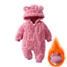 Winter Baby Bear Hooded Romper  Warm Fleece Infant Jumpsuit For Newborn Boys And Girls 11
