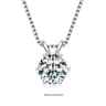 RAPRGOLD Moissanite Solitaire Pendant Necklace  S925 Sterling Silver Jewelry For Women 9