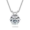 RAPRGOLD Moissanite Solitaire Pendant Necklace  S925 Sterling Silver Jewelry For Women 12